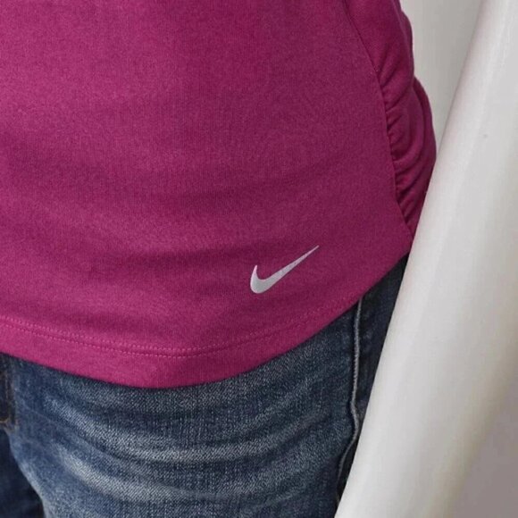 Nike Dri-Fit Short Sleeve Shirt Magenta Pink Size Small - Picture 3 of 7